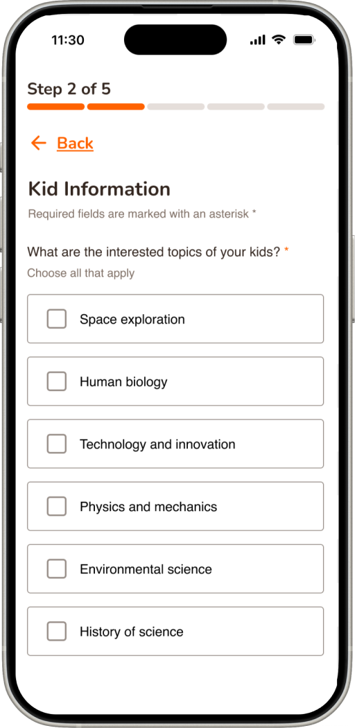After logging in, the users need to input basic information for AI to generate the itinerary 